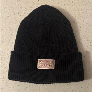 Freenote Cloth Black Merino Beanie